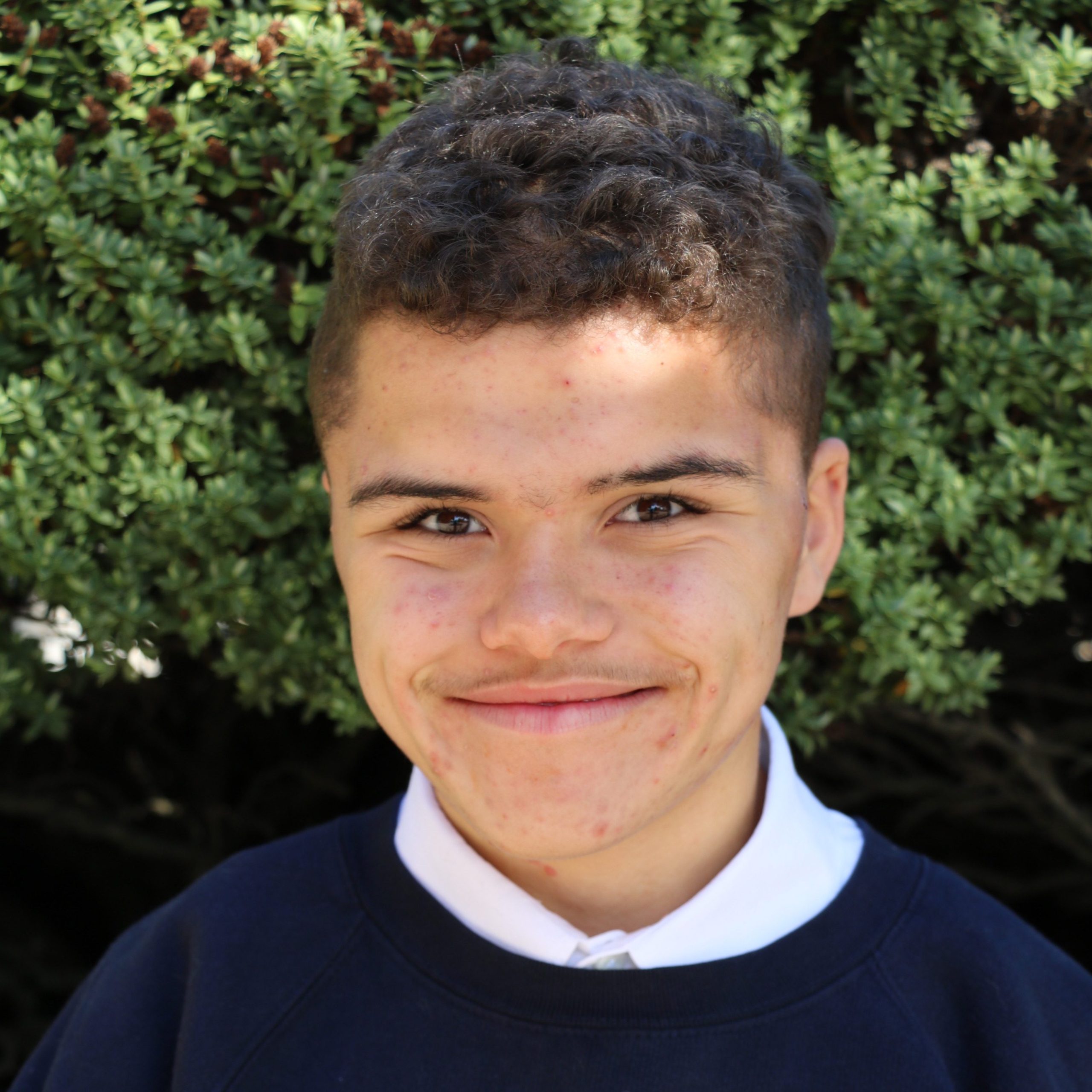 Photograph of Harley, the Communication Ambassador at Broadfield School