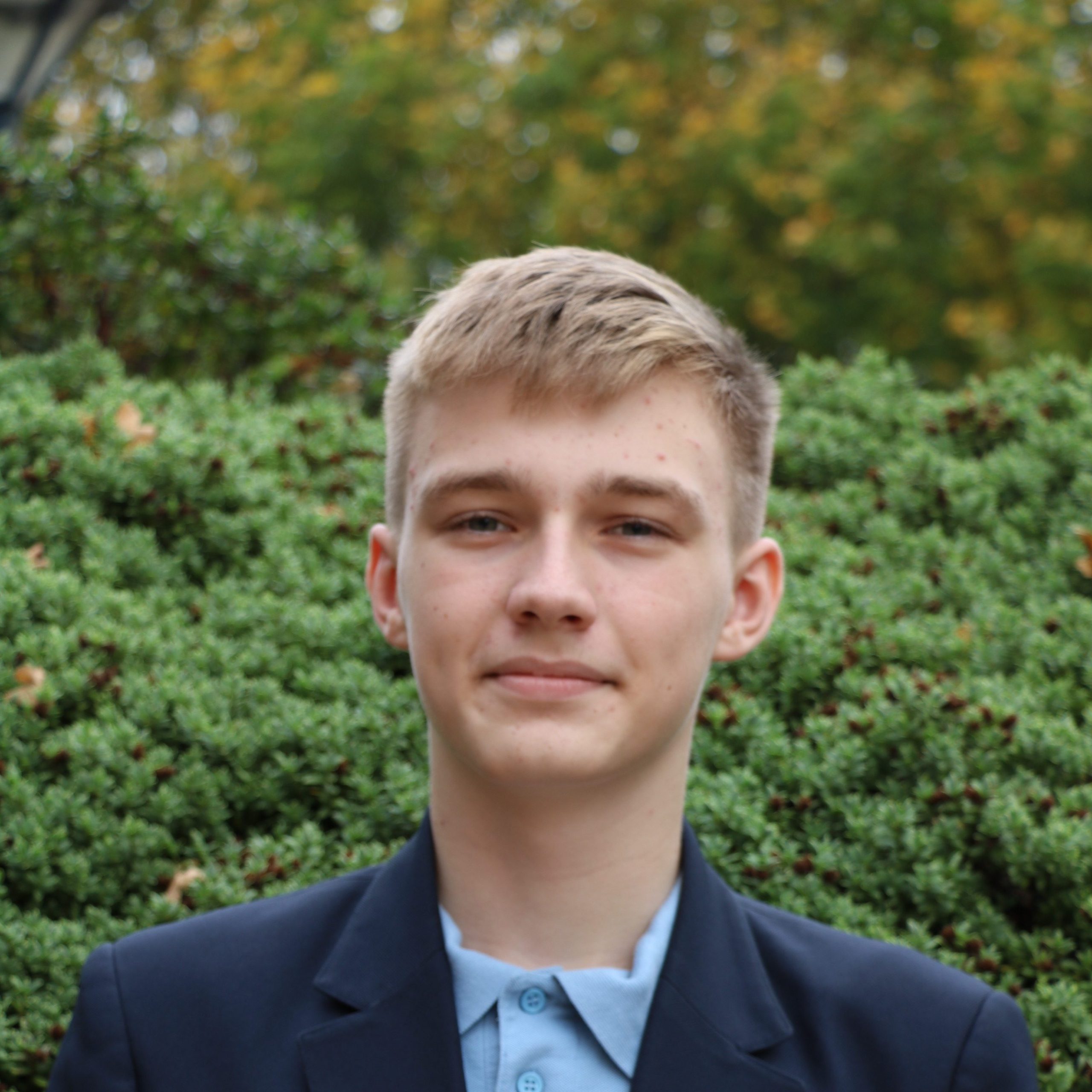 Photograph of Lucas, the Deputy Sports Ambassador at Broadfield School